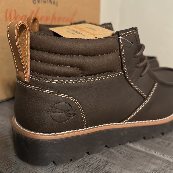 WEATHERPROOF VINTAGE Mens Brown Pull Tab Padded Chester Platform Chukka Boots 8M - Picture 6 of 8